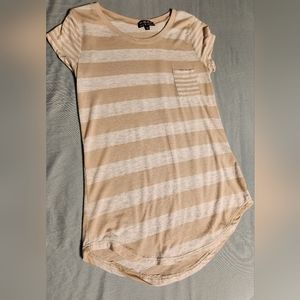 Tan/brown Poof New York scoop neck t-shirt